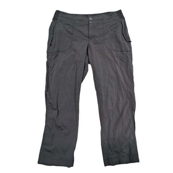 Athleta Cargo Workout Straight Pants Charcoal w Stretch Women's Size 4 - Picture 1 of 5